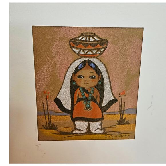 Native American Oodees Pastel Velvet Paper Serigraph prints Gerda Christoffersen - Picture 4 of 10